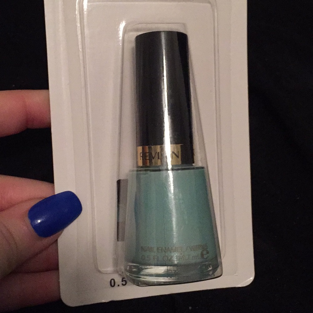 Blue revlon nail polish